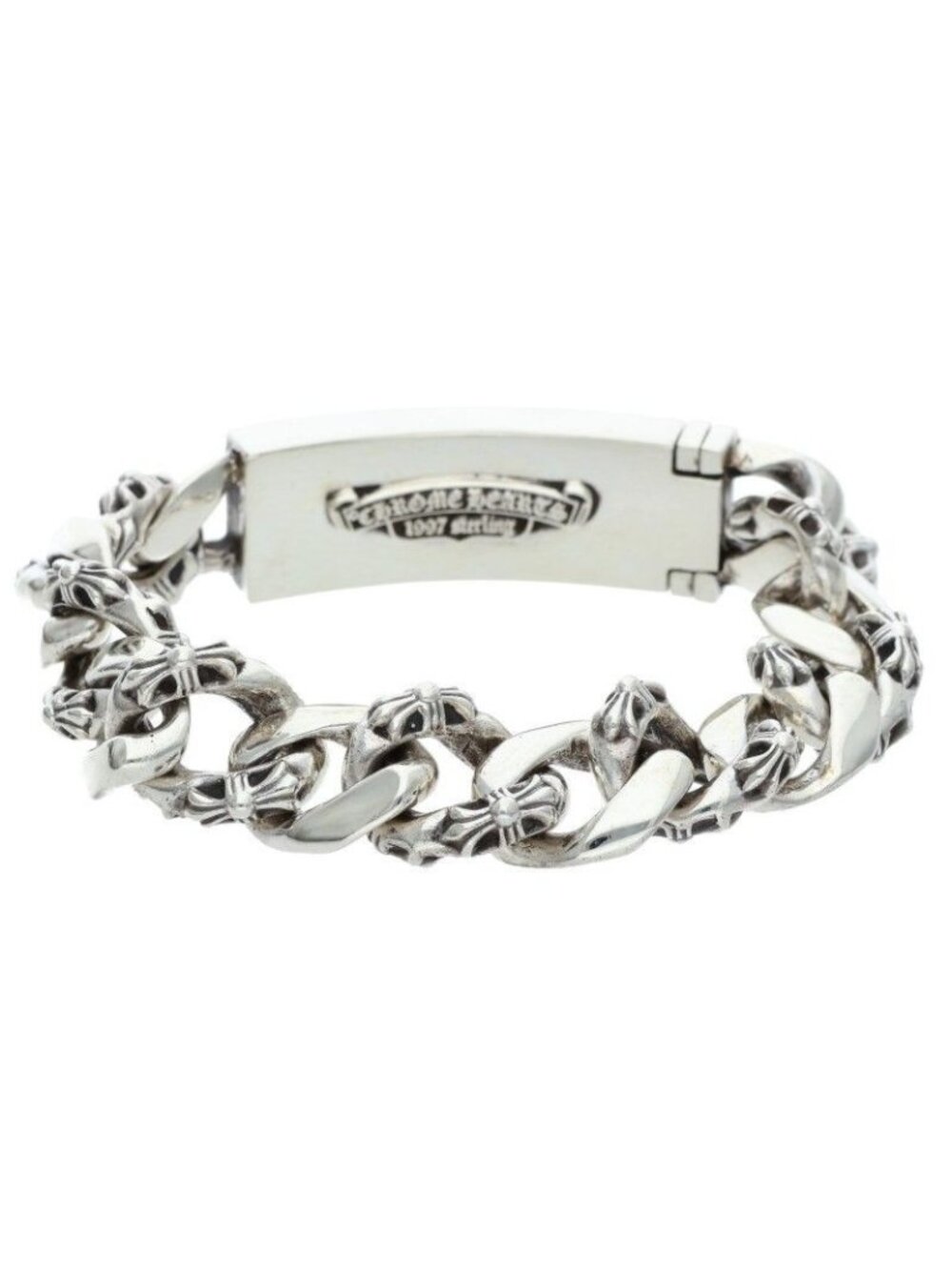 Chrome Hearts ID Floral Crs ID Fancy Silver Bracelet
